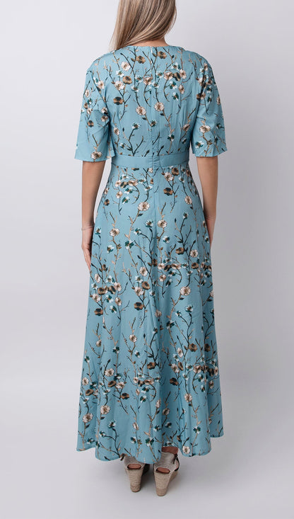HELENA - VESTIDO DE MEDIA MANGA CON ESTAMPADO FLORAL